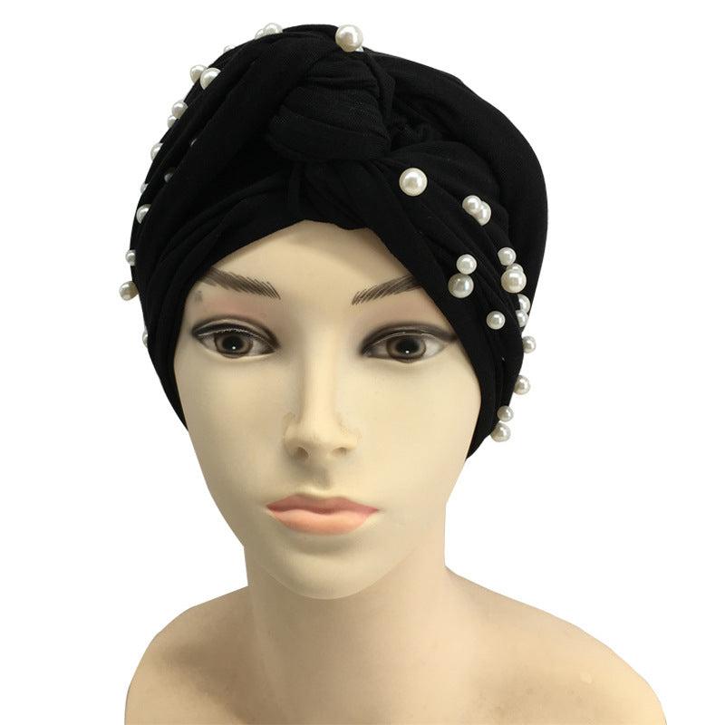 Women's Cotton Jersey Turban Hat, Embellished Turban Hijab, Muslim Women's Turban 2