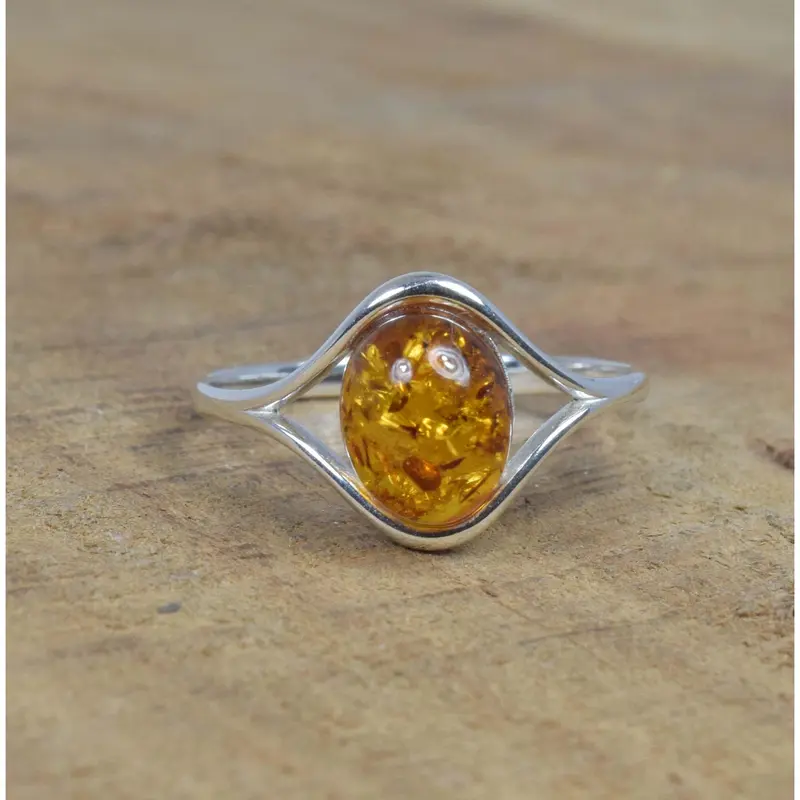 Baltic Amber 925 Sterling Silver Ring 3