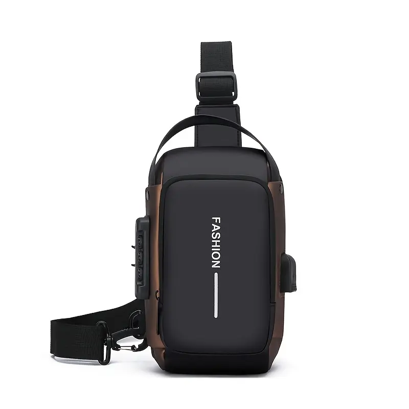 HGS    Men's Stylish Sling Bag – Durable Oxford Fabric Crossbody Chest Pack with Phone Pocket and Zip Closure 8