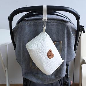 Cute Bear Pattern Baby Bag, Simple and Cute Diaper Bag, Diaper Storage Bag, Baby Grooming Bag, Baby Essentials Bag, Travel Essentials