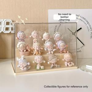 Cute Kawaii Figure Blind Box Storage Display Rack, Desktop Transparent Handmade Rack, Acrylic Dustproof Cute Collectible Figurines Box, Home Organizer for Living Room Bedroom, Cute Figures Rack