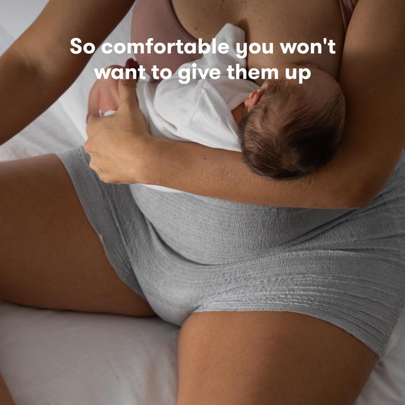 Women's Postpartum Disposable Knickers - Regular Size - 100% Cotton Microfibre Boyshort Cut - 8 Pack - Breathable, Comfort 4
