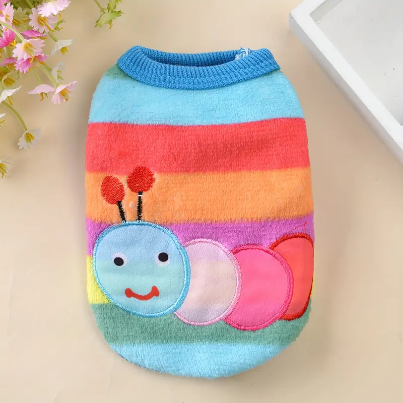 Pet Rainbow Color Sweatshirt Cute Dog Sweatshirt, For Winter Spring Autumn Christmas Gift 5