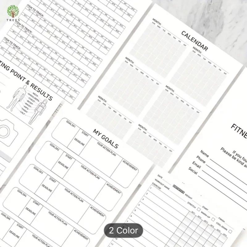 Fitness Planner Notebook - Daily Workout Tracker, Goal Setting, and Body Measurement 7
