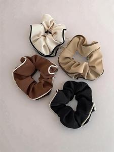 4pcs Random Color Hair Scrunchies for Women & Girls, Minimalist Style Headwear Suitable for Thick Hair, Fashion Hair Accessories for Party, Daily Clothing Decor, Scrunchie