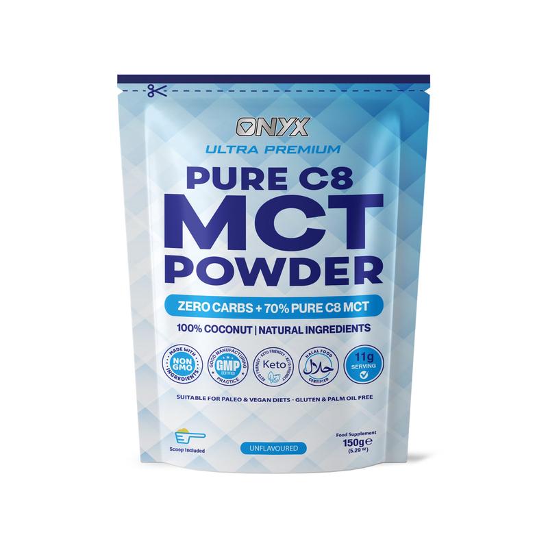 MCT Powder Pure C8 150g - ZERO CARBS + 70% PURE C8 MCT 100% Coconut 0