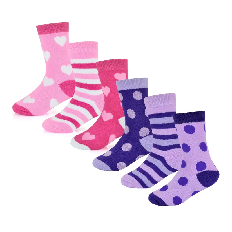 6 Pack Kids Thermal Socks Boys Girls Winter Boot Socks Non-Slip Cushioned Warm Durable Footwear Assorted Colors Sizes 4-13 Years by Heatwave Thermalwear 2