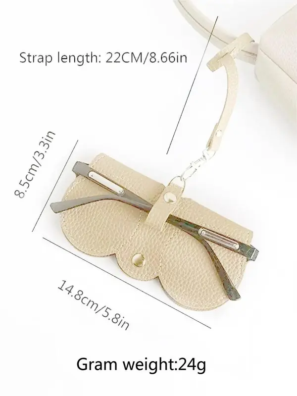 Summer cute lady sunglasses protective case, plain artificial leather design, high-quality glasses case, luxurious sunglasses bag, creative and fashionable portable glasses case 7