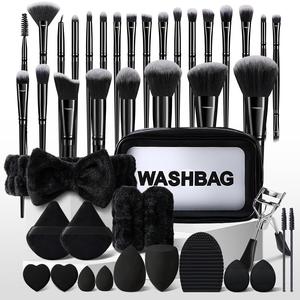 Makeup Brush Set, 43pcs/set Makeup Brushes & Makeup Sponge & Brush Cleaner Mat & Eyelash Curler & Eyelash Brush, Professional Makeup Tools for Women