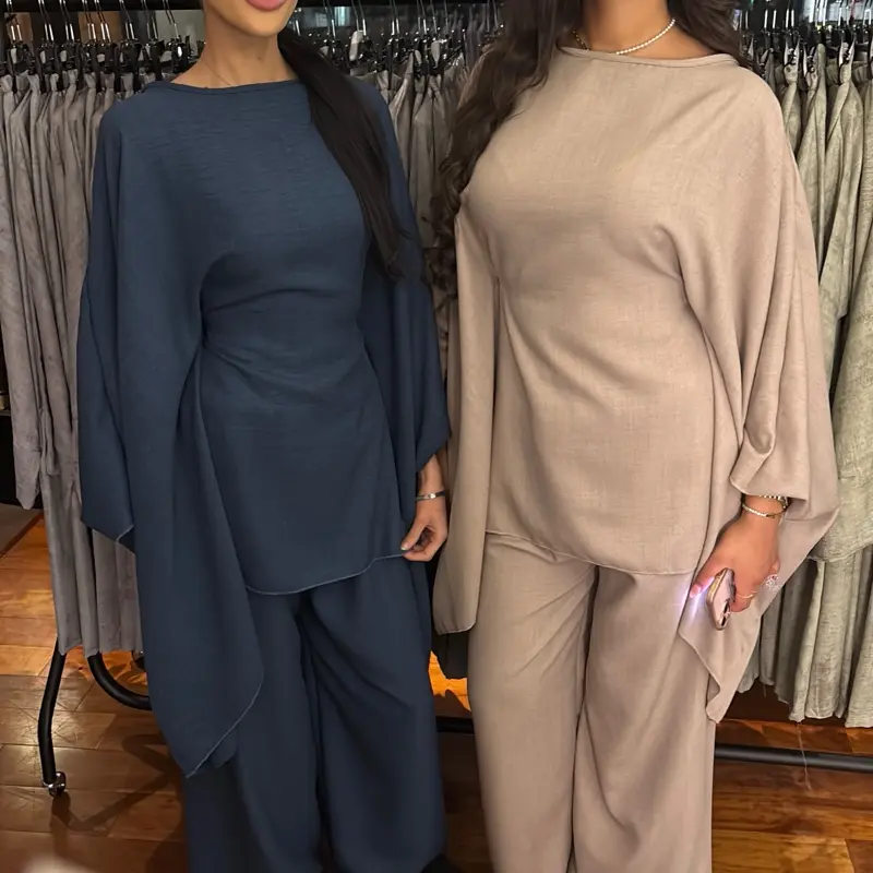 AHREAH - linen like tie waist co -ord