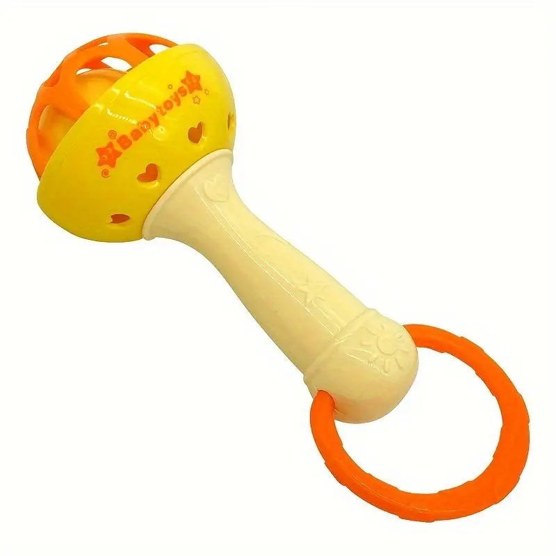 Vibrating Youngsters Hand Rattle Toy - Develops Grip Strength, Soothes and Enhances Hearing, Ideal Christmas and Halloween Gift for 0-3 Year Olds, Durable Green/Yellow ABS Resin, 2024 Style 2