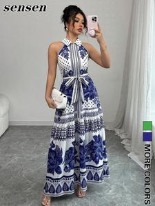 Women's All Over Floral Print Belted Wide Leg Jumpsuit, Elegant Fashion Casual Jumpsuit for Daily Outdoor Wear, Women Jumpsuits for Summer
