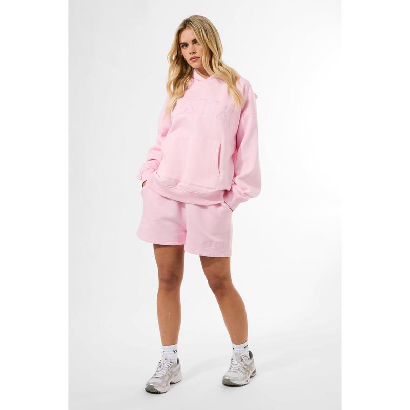 Kaiia Logo Sweat Shorts Baby Pink 4