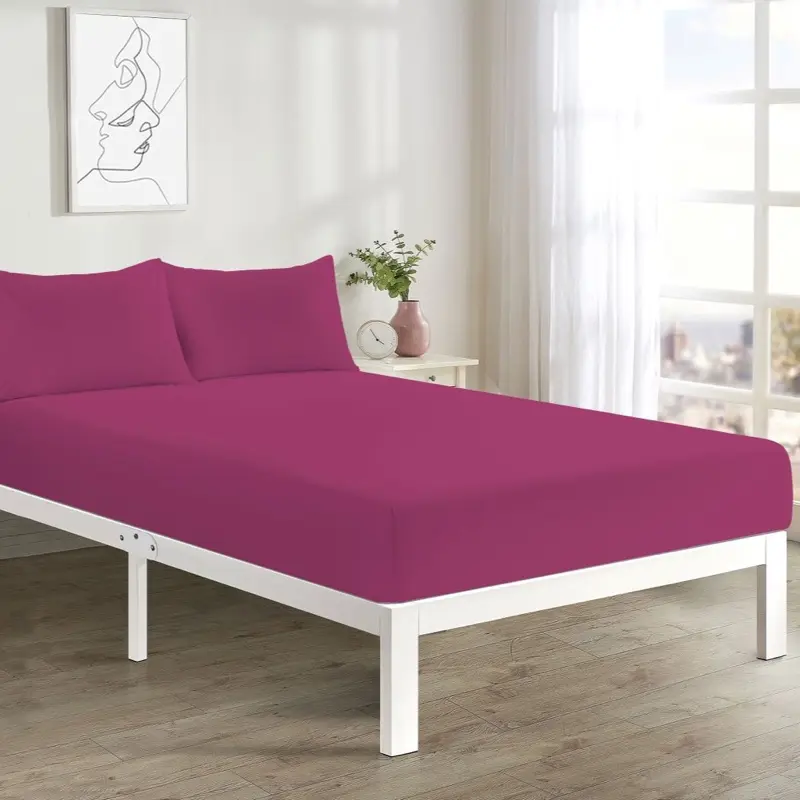 Extra Deep Fitted Sheets 40cm Deep Pocket for Thick Mattress Poly Cotton Material - Single Double King and Super King Sizes 7