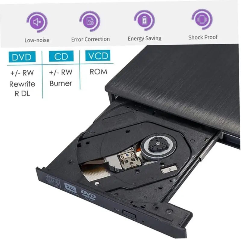 External DVD Drive,USB 3.0 CD/DVD +/-RW Drive Portable CD DVD Drive Burner Reader Writer, Slim Optical CD ROM Drive for Laptop Desktop PC Linux Apple Mac OS Macbook Pro Windows 11/10/8.1/7 White 8
