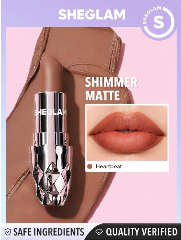 SHEGLAM Starlight Velvet Lipstick-Flame 10 Colors Shimmer Matte Long Lasting Lipstick Nourishing Silky Smooth Lipstick Christmas Party Lipstick Easter Mother's Day Father's Day Graduation Birthday Holiday Winter Y2K 3