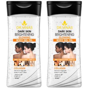 2pcs 200ml WHITENING GLOWING BODY GEL OIL Body essential oils, skin care oils, moisturizing and hydrating care, suitable for all seasons, portable for travel for Body, Face, Hand,Foot, Lip, Eye,