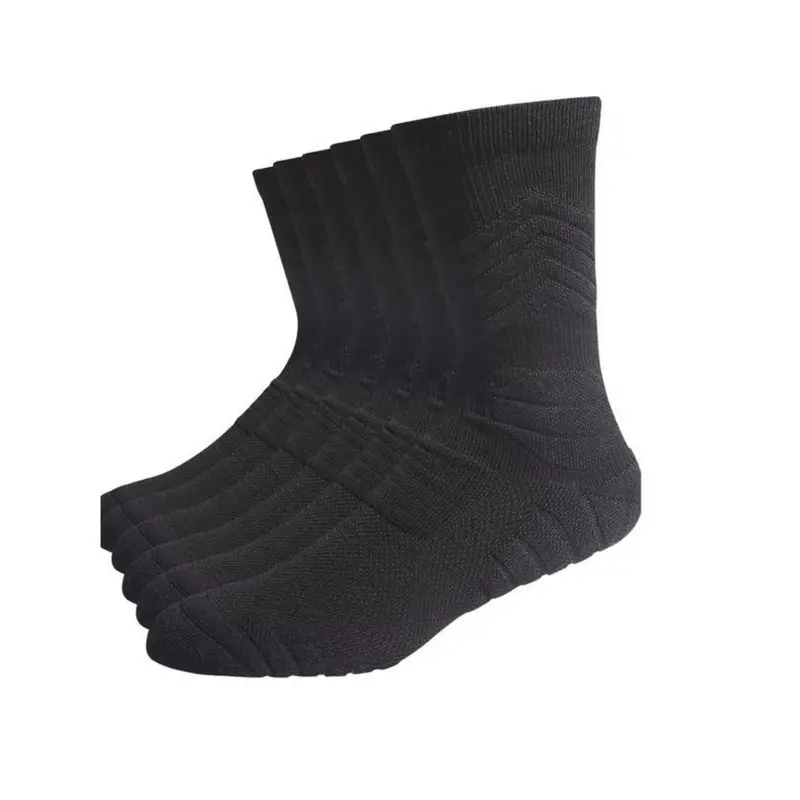 Unisex's Plain Athletic Socks, Cushioning Performance Crew Socks, Breathable Comfortable Sports Socks for All Seasons 1