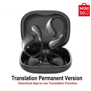 MINISO X33 translation wireless Audio earbuds, open BT 6.0 headset, support 134 languages, real-time translation headset, gaming BT headphones, HIFI sound quality, need downloading APP to use translation function, support Android and IOS