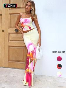 Women's Floral Print Cami Top & Skirt Two-piece Set, Casual Sleeveless Top & Skirt for Summer, Ladies Clothes for Beach Holiday Vacation, Matching Clothing Set Women, Cute Summer Outfit