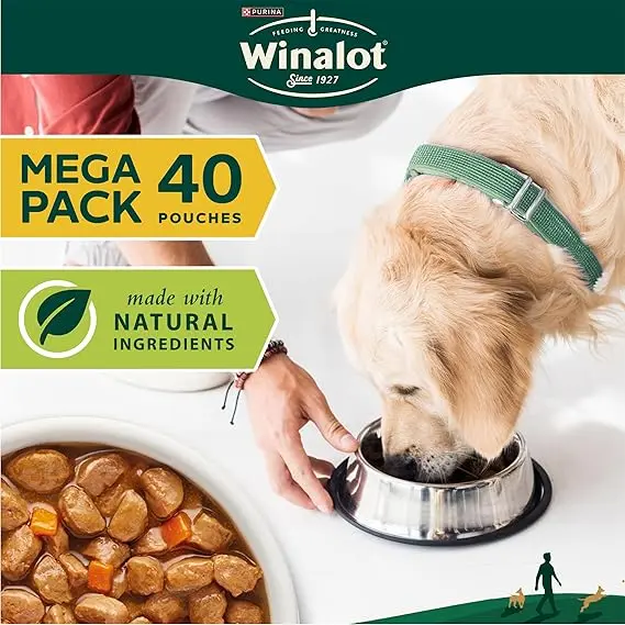 Winalot Dog Food Mixed in Gravy, 40 x 100g 2
