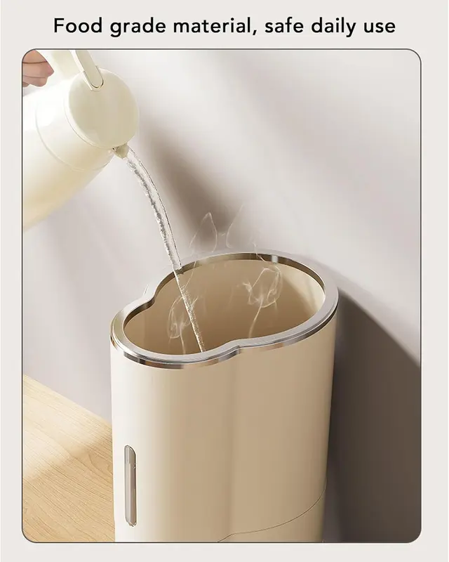 Food Dispenser, Rice Bucket Rice Box Container Kitchen Food Grain Storage Container Household Upgrade Rice Dispenser Transparent Metering Cylinder with Lid Automatic Rice Storage Tank (10KG) 1