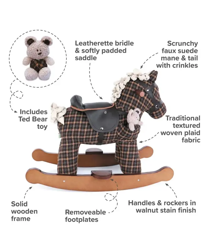 Little Bird Told Me Rufus & Ted Rocking Horse Toddler, Baby, Infant Indoor toy 2