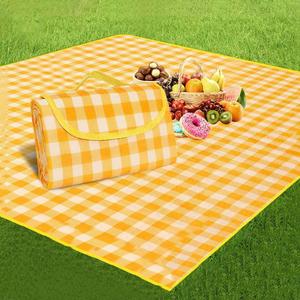 Checkerboard Pattern Picnic Mat, 1 Count Waterproof & Moisture-proof Picnic Mat, Foldable Portable Storage Picnic Mat, Picnic Mat for Beach Camping