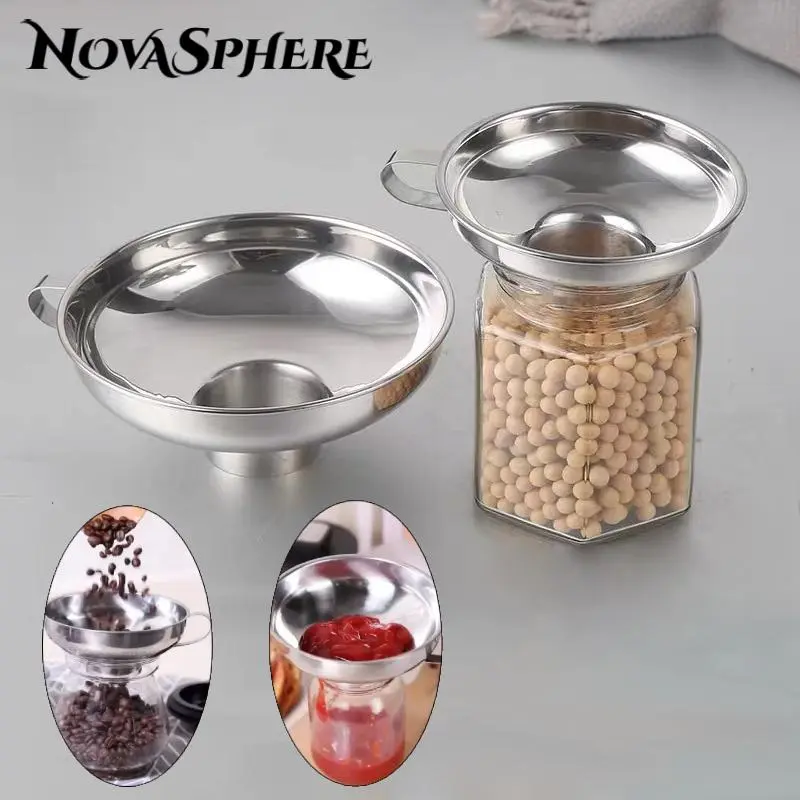 Stainless Steel Wide Mouth Canning Funnel Salad Hopper Filter Leak Wide-Mouth Can Dripper For Oil Wine Kitchen Cooking Tools