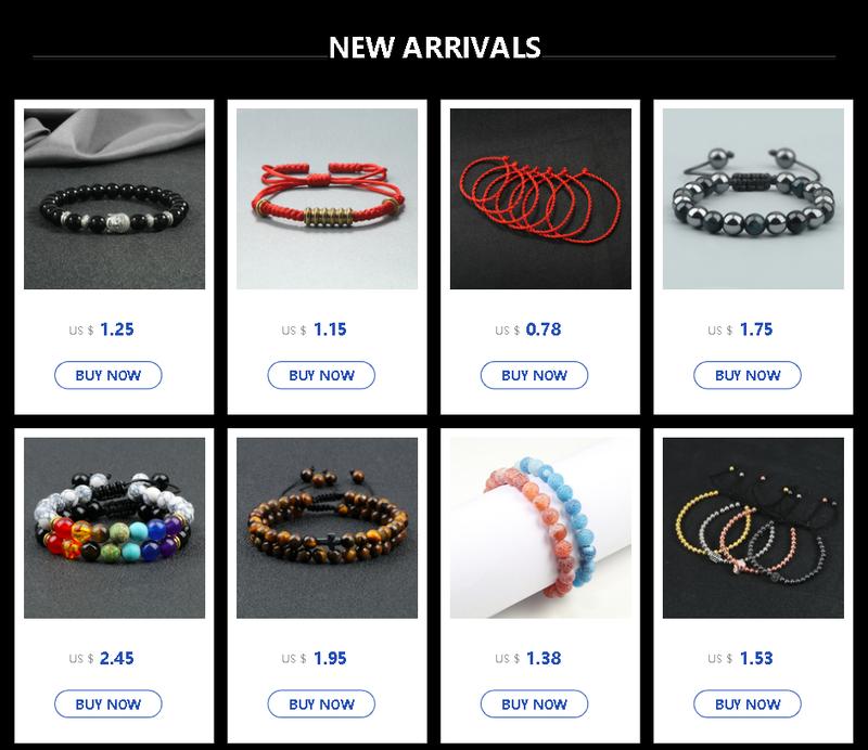 Product Introduction of Natural Volcanic Stone Bracelet Men Matte Black Lave White Beads Charm Dumbbell Strand Bracelets Women Barbell Fitness Jewelry 2