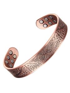 Men's Vintage Tree of Life Decor Cuff Bracelet, Casual Trendy Magnetic Cuff Bangle, Fashionable Copper Jewelry for Daily & Party Decoration