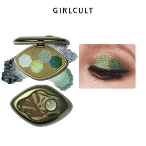 Girlcult 4 Colors Eyeshadow Palette, 1 Count Shimmering Eyeshadow Palette, Eye Shadow Makeup Products for All Styles and Occasions, Cosmetic