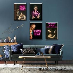 Creative Nun & Girl Pattern Unframed Painting, 1 Count Modern Canvas Wall Art, Wall Decor for Home Living Room Bedroom Office School