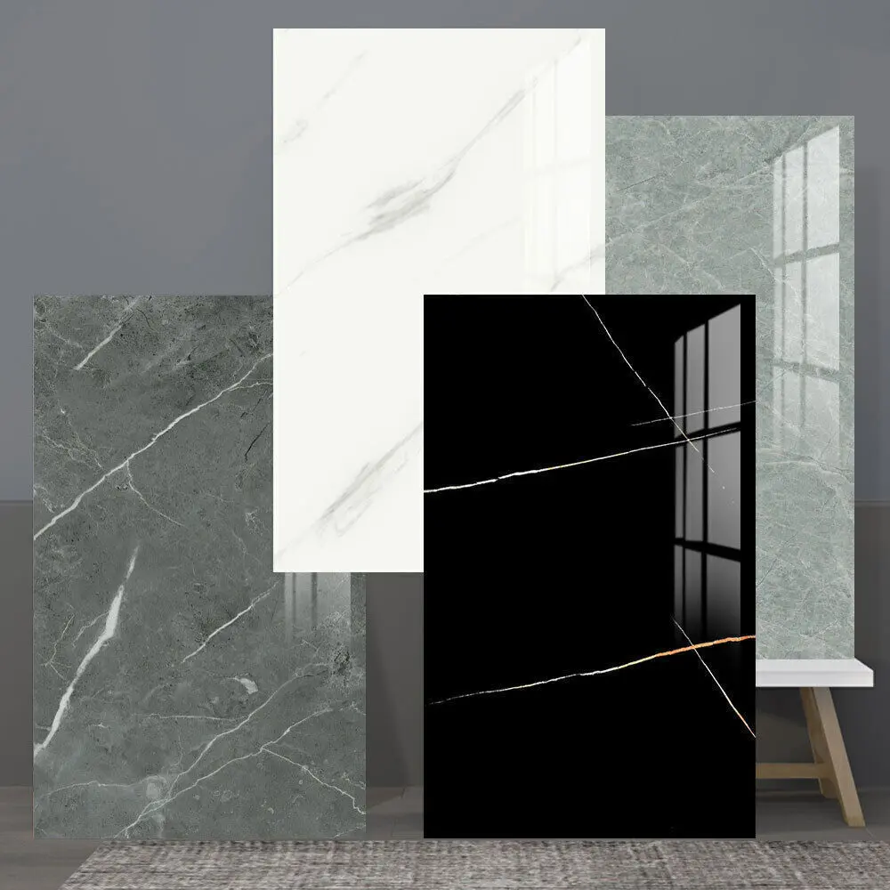 10Pcs Bathroom Wall Panels PVC Cladding Shower Wet Wall Tile Marble Effect Decor Decorative Sticker
