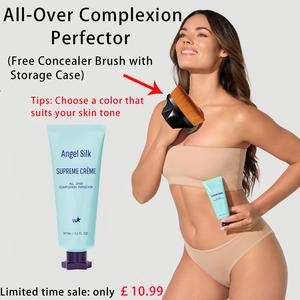 All-Over Complexion Perfector – Long-Lasting CC Cream Foundation - Waterproof & Transfer-Resistant Skin Tint (Free Concealer Brush with Storage Case)