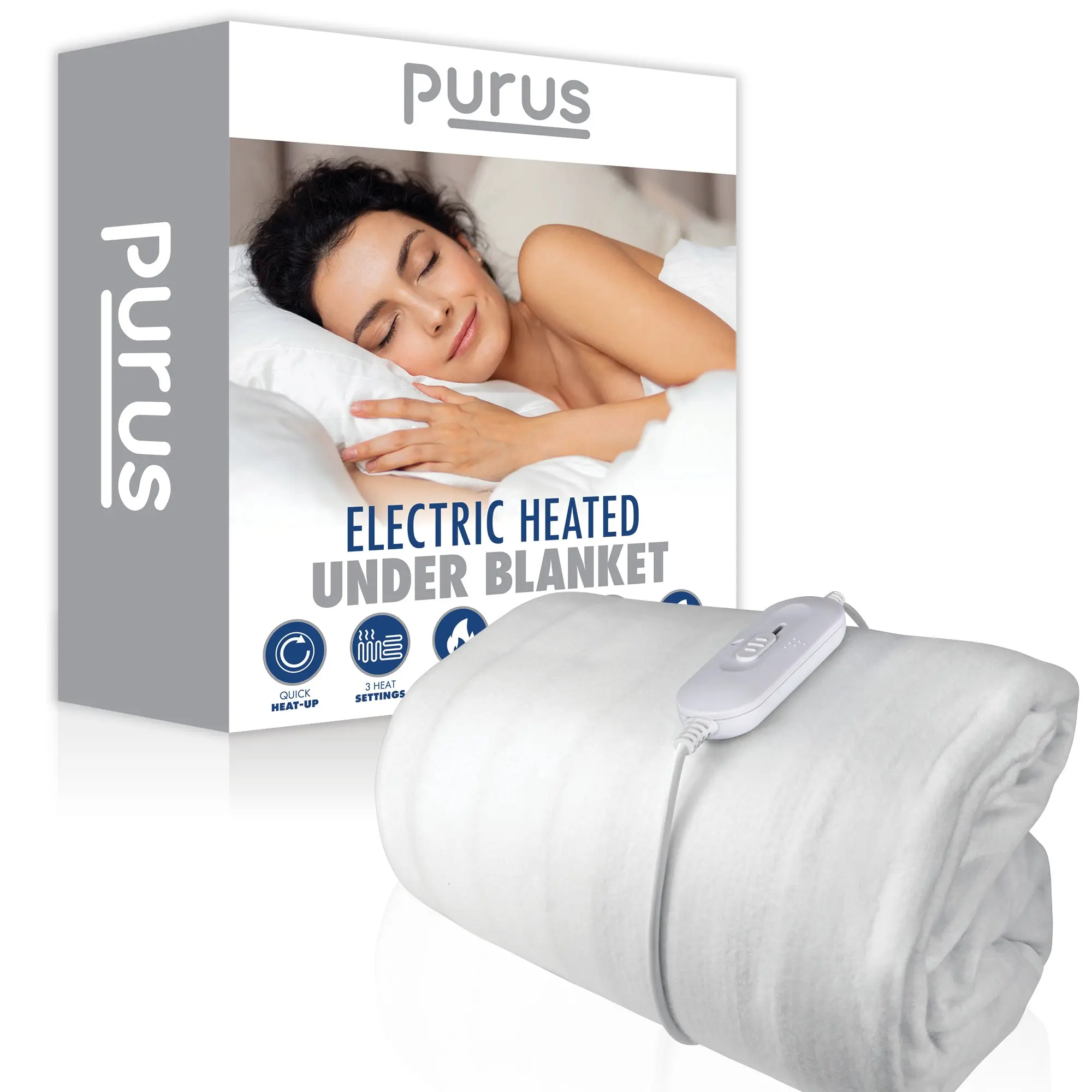Purus Single Electric Under Blanket Fully Fitted Heated Mattress Cover