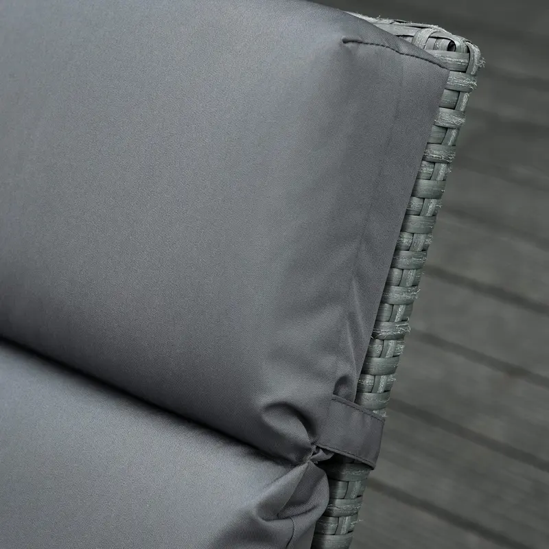 Sun Lounger Cushions with Ties 196x55cm Grey 7