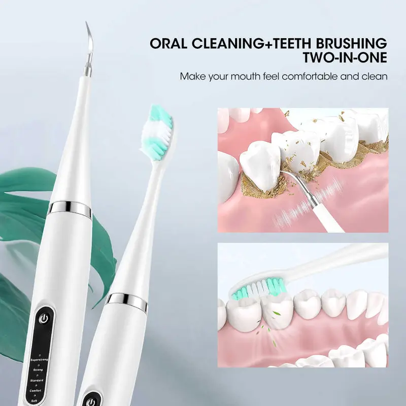 Tooth Scaling, Tooth Whitening Brush, electric tooth cleaner, home bargains electric toothbrush leopard print all in one plus spare heads and  tools, Powerful Ultrasonic Plaque Remover for Teeth with 5 Modes - Dental Tooth Cleaner 2