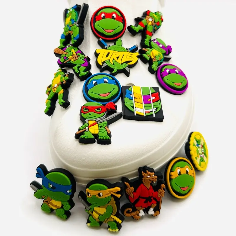 16x Ninja Turtles Charms for Croc Shoe Style | SET OF 16 | Super Cute Gifts- Bargain- Shoe Accessories- Shoe Decoration Charms Footwear Comfort Bridal Parent 4