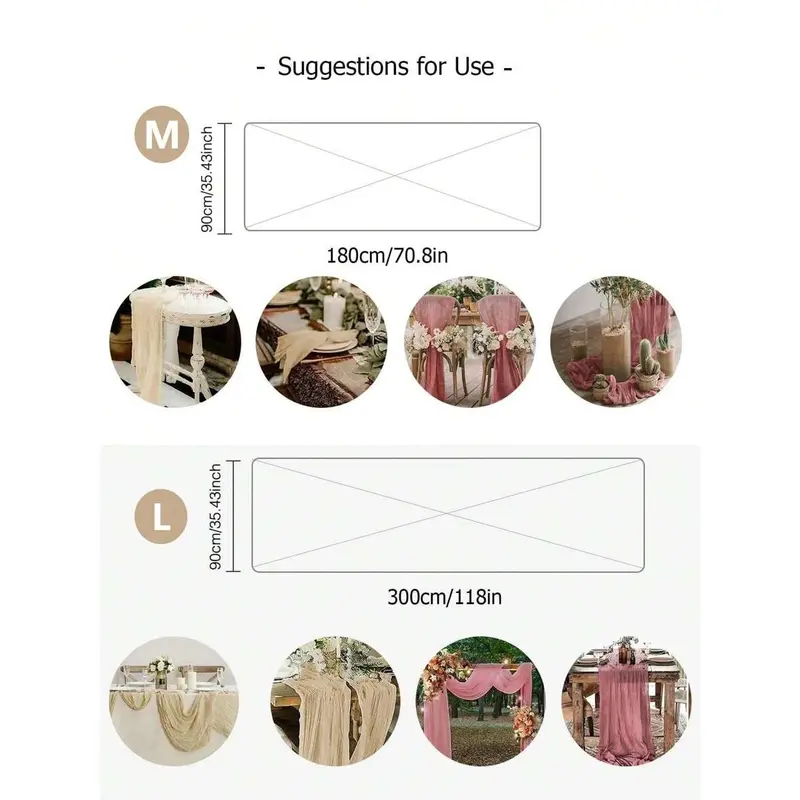1pc Solid Color Bohemian Style Table Runner/Tablecloth For Wedding/Party/Decoration, Mother's Day/Home/Scene Decor 5