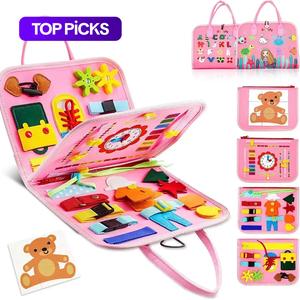 Baby's Creative Toy, 1 Set Fun Early Learning Handheld Preschool Busy Board Activity Sensory Educational Board Toy for Babies and Toddlers #TOP PICKS