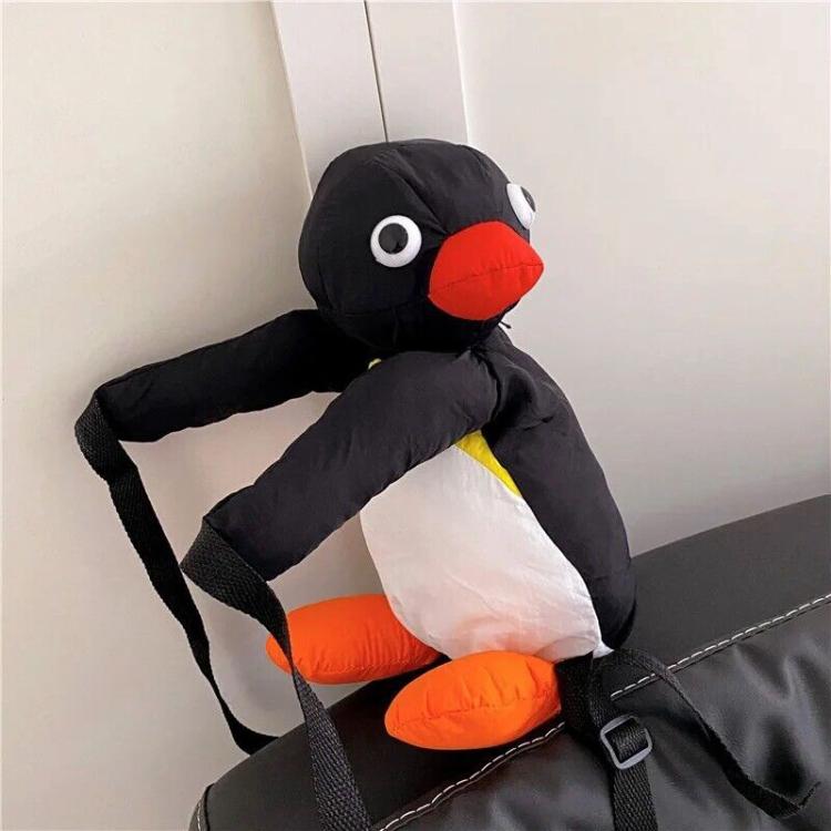 Pingu Penguin Plush Backpack Cartoon Cute Penguin Plush Toy Soft Stuffed 15” 3