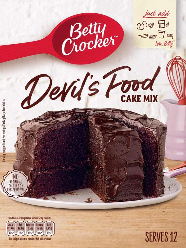 Betty Crocker Devil's Food Chocolate Cake Mix 425g (Pack Of 6) – Perfect For Baking Lovers! 1