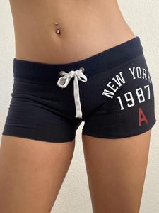 Women's Letter Print Shorts, Casual Comfy Breathable Shorts for Daily Wear, Ladies Bottoms for All Seasons, Soft Shorts, Womenswear