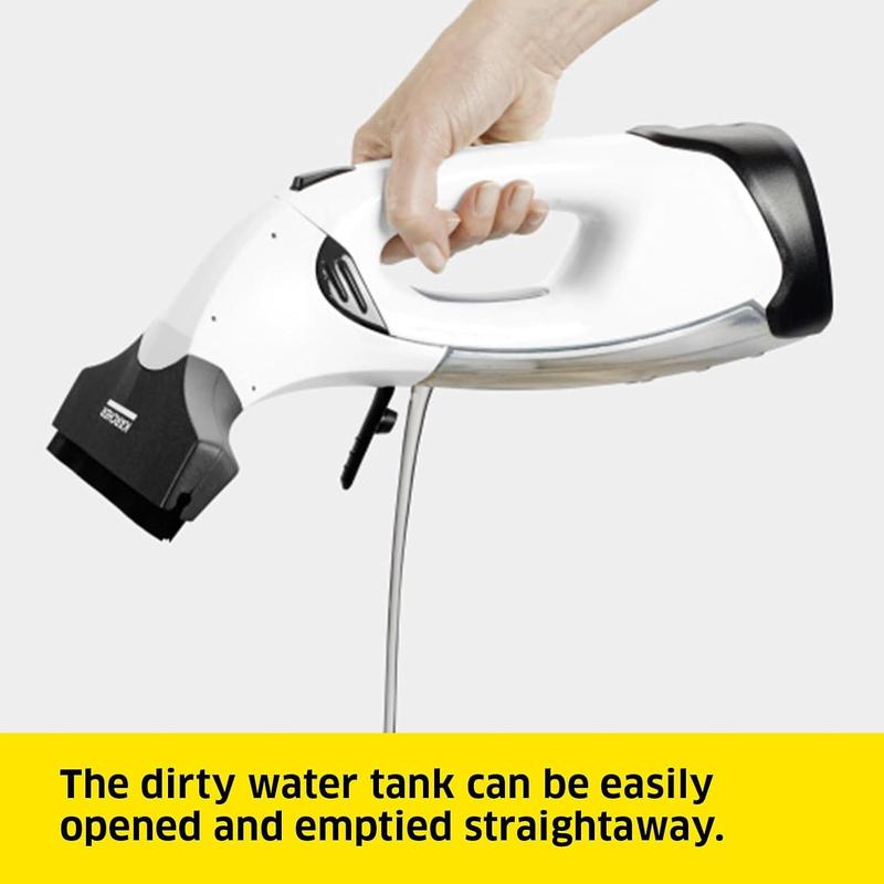 Kärcher Window Vac WV 2 Plus, Battery Running Time: 35 min, LED Display for Battery Status, Suction Nozzle: 280 mm, Spray Bottle with Microfibre Cloth, 20 ml Window Cleaner Concentrate 4