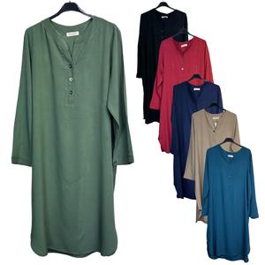 Ladies Shirt Dress Linen Material Lightweight Summer Top Kameez Size 8-16