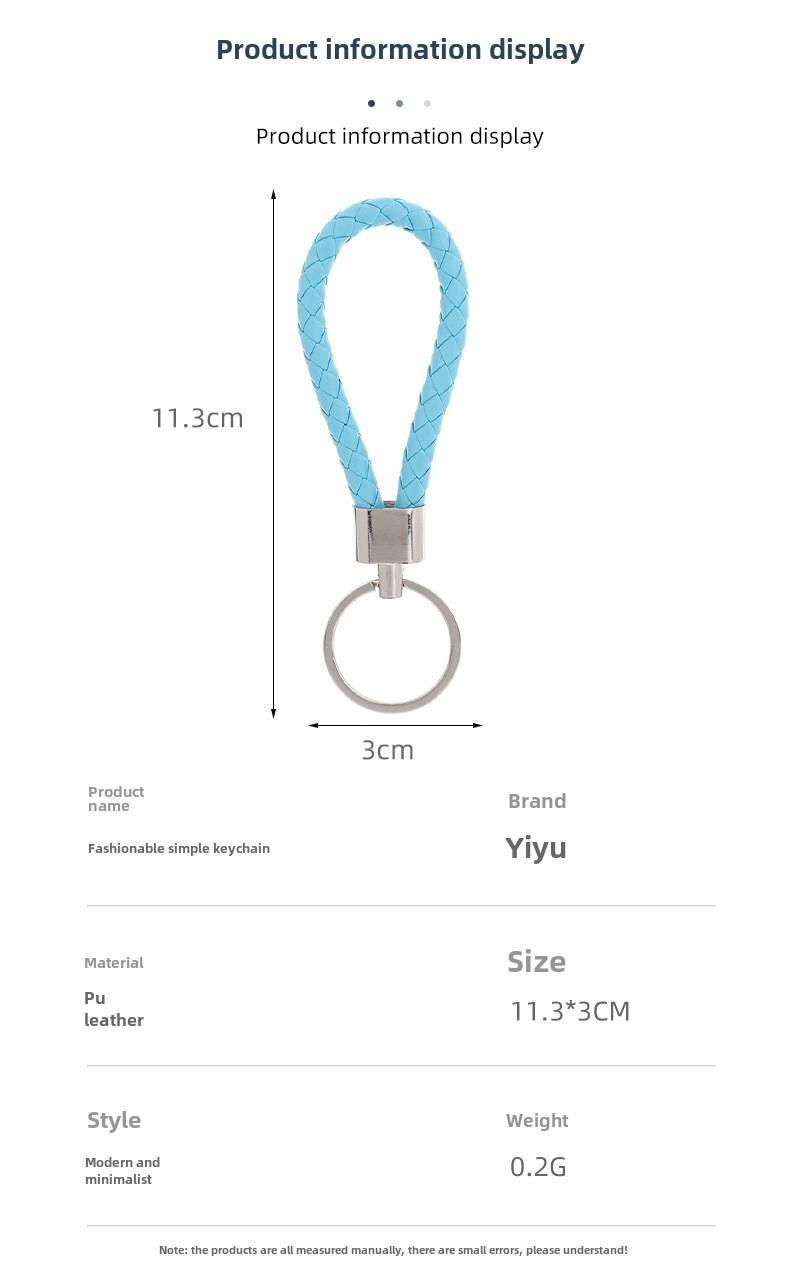 Excellent creative hand woven PU leather rope keychain jewelry leather Excellent creative hand woven PU leather rope keychain jewelry leather