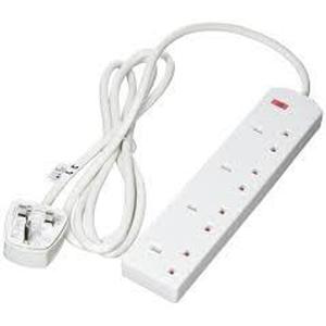 Daewoo 4-Gang 13A Extension Lead with Neon Light - 2m Power Hub