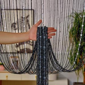 Rhinestone Decor Tassel Door Curtain, 1 Count Christmas Beaded String Curtain, Decorative Curtain For Home & Office, Room Decor, Bedroom Decor, Christmas Gifts, Christmas Decorations