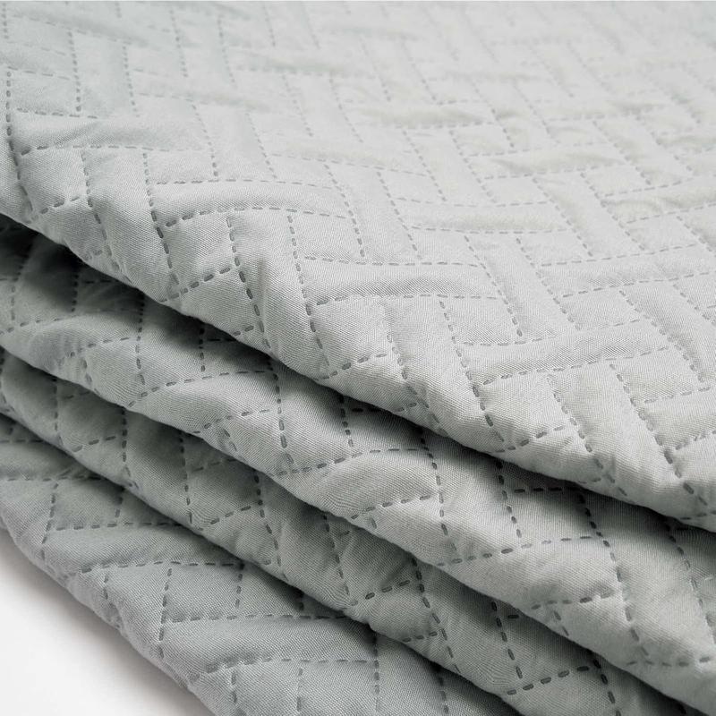 Brentfords Bed Throw King Size Geometric Pinsonic Quilted Bedspread, Luxurious Super Soft Silver Grey Lightweight King Size Quilted Blanket Throw Over for Sofa, 200 x 240cm 5